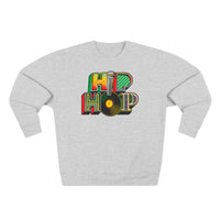 “typo-GRAPHIC-all” Hip Hop v1 - Unisex Premium Crewneck Sweatshirt