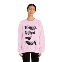 Young, Gifted and Black (script) Unisex Heavy Blend™ Crewneck Sweatshirt