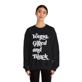 Young, Gifted and Black (script) Unisex Heavy Blend™ Crewneck Sweatshirt