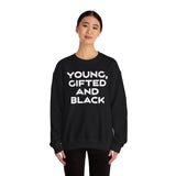 Young, Gifted and Black (bold) Unisex Heavy Blend™ Crewneck Sweatshirt