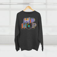 “typo-GRAPHIC-all” Hip Hop v2 Unisex Premium Crewneck Sweatshirt