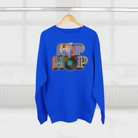 “typo-GRAPHIC-all” Hip Hop v2 Unisex Premium Crewneck Sweatshirt