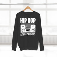 B&W Hip Hop 1973 Unisex Premium Crewneck Sweatshirt