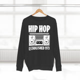 B&W Hip Hop 1973 Unisex Premium Crewneck Sweatshirt